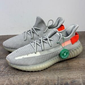 Adidas Yeezy Boost 350 V2 “Tail Light” Light Gray / Orange Heel Tab | M Size 11